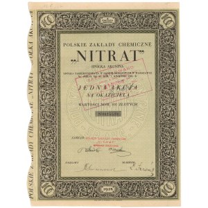 Polskie Zakłady Chemiczne Nitrat, Em.1, 100 zł 1928