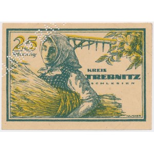 Trebnitz (Trzebnica), 25 pfg 1920 DRUK PRÓBNY perforacja SELMAR BAYER