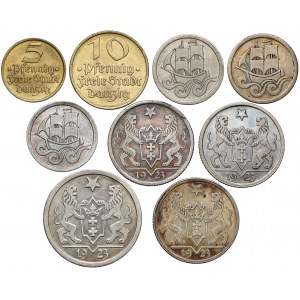 WMG, Zestaw pięknych monet z lat 1923-32 (9szt)