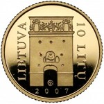 Lithuania, 10 Litu 2007 - Gate of Dawn - in bank etui