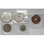 Set of world coins - 2x mint set Panama 1968, 1970 & China & English Colonial Empire