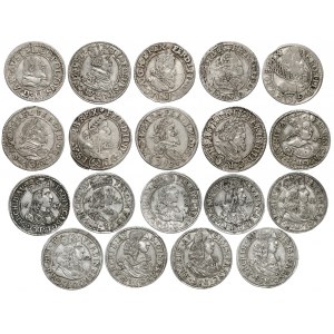 Austria, LOT 3 Kreuzer ND-1665 (19pcs)