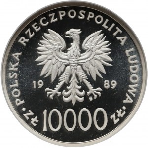 10.000 złotych 1989 Jan Paweł II - na kratce