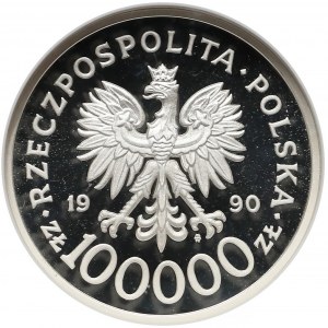 100.000 złotych 1990 Solidarność (32mm)