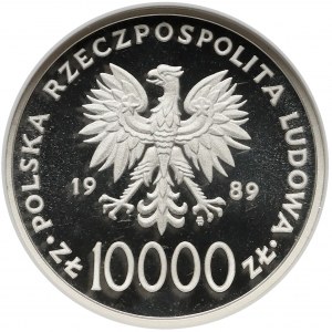 10.000 złotych 1989 Jan Paweł II - na kratce