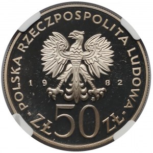 50 złotych 1982 Bolesław III Krzywousty - lustrzane