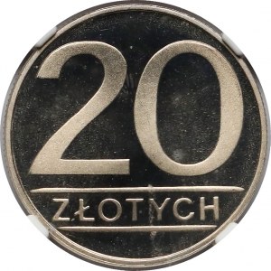 20 złotych 1986 - lustrzane