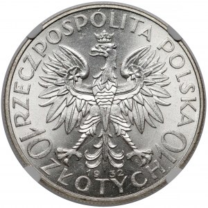 Głowa Kobiety 10 złotych 1932 zn, Warszawa