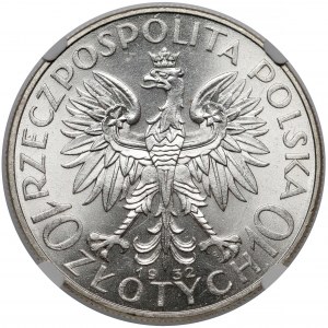 Głowa Kobiety 10 złotych 1932 zn, Warszawa