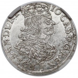 Jan II Kazimierz, Szóstak Poznań 1661 NG - głowa lwa - rzadki i ŁADNY