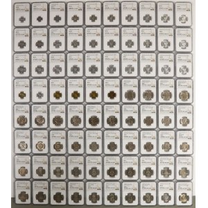 PRL, Duży grupa monet PRL w gradingu NGC (80szt)