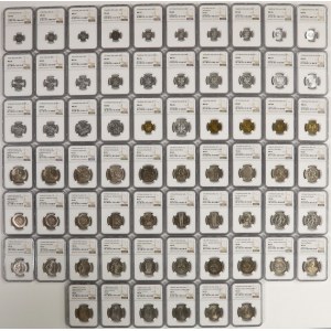 PRL, Duży grupa monet PRL w gradingu NGC (66szt)