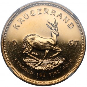 RSA, Krugerrand 1967 = 1 oz fine gold - NGC MS63