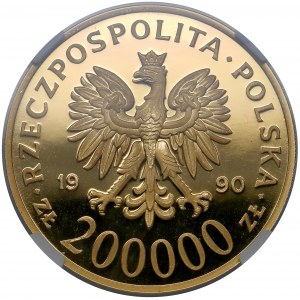 200.000 złotych 1990 Solidarność (39mm)