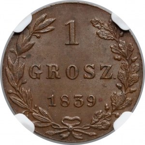 1 grosz 1839 MW, Warszawa - menniczy