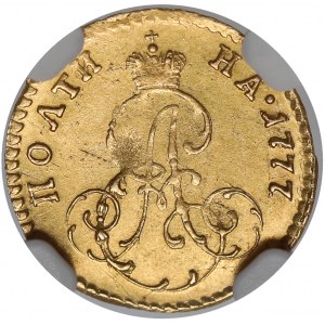 Rosja, Katarzyna II, Połtina 1777 - w złocie - rzadka