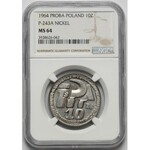 Próba NIKIEL 10 złotych 1964 Klucz, sierp i kielnia