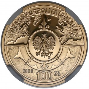 100 złotych 2008 Osadnictwo w Ameryce Północnej