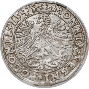 Zygmunt I Stary, Grosz Kraków 1545 - bardzo ładny