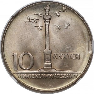 Destrukt 10 złotych 1965 duża Kolumna - końcówka blachy