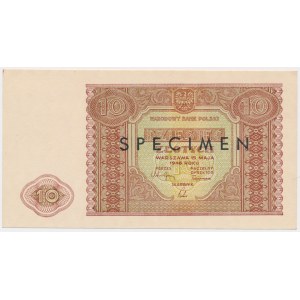 10 złotych 1946 - SPECIMEN - czarny nadruk
