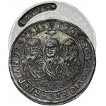 Slezsko, knížectví Legnicko-Brzesko-Wołowski, Jerzy III Brzeski, Ludwik IV Legnicki a Krystian Wołowski, Thaler Brzeg 1651 VT - VELMI RARITNÍ
