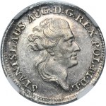 Poniatowski, Probe strike ducat in silver Warsaw 1779 EB - NGC MS60 - VERY RARE