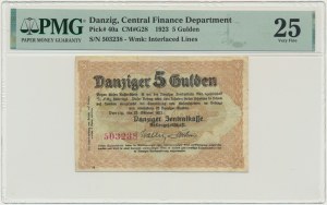 Danzig, 5 Gulden 1923 - October - PMG 25 - SCARCE