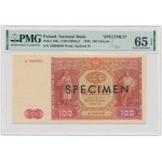 100 złotych 1946 - SPECIMEN - A 0000000 - PMG 65 EPQ - BARDZO RZADKI
