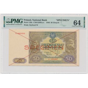 50 zloty 1946 - SPECIMEN - A - PMG 64