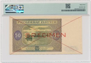 50 złotych 1946 - SPECIMEN - A - PMG 64