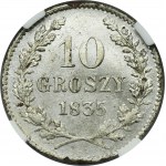 Free City of Krakau, 10 groszy 1835 - NGC MS62