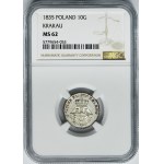 Free City of Krakau, 10 groszy 1835 - NGC MS62