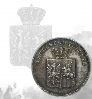 Listopadové povstání, 5 zlotých Varšava 1831 KG - NGC MS61