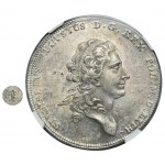 Poniatowski, Talar Warszawa 1775 EB - wariant 33.g5 - NGC MS61 - ex. Potocki - PIĘKNY