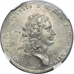 Poniatowski, Talar Warszawa 1775 EB - wariant 33.g5 - NGC MS61 - ex. Potocki - PIĘKNY