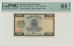 Danzig, 20 Gulden 1937 - K/A - PMG 64