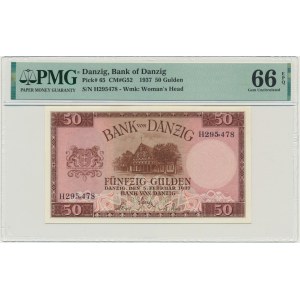 Danzig, 50 Gulden 1937 - H - PMG 66 EPQ