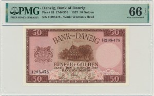 Danzig, 50 Gulden 1937 - H - PMG 66 EPQ