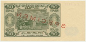 50 złotych 1948 - SPECIMEN - E 816... - RZADKI