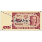 100 złotych 1948 - SPECIMEN - D - niebieski nadruk