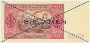 100 oro 1948 - SPECIMEN - D - stampa blu