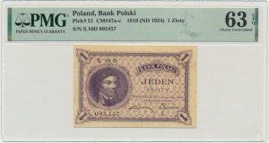 1 złoty 1919 - S.10 D - PMG 63 EPQ