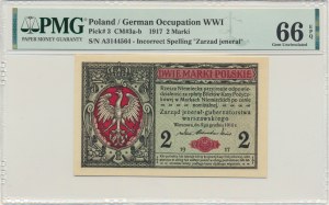 2 známky 1916 - Obecné - A - PMG 66 EPQ