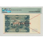 500 złotych 1947 - SPECIMEN - X 789000 - PMG 66 EPQ