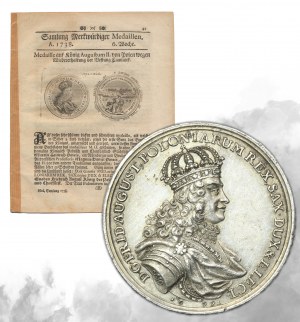 August II Silný, medaile za znovudobytí Kamence Podolského 1699 - RARE