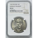 Traugutt, 10 złotych 1933 - NGC MS64