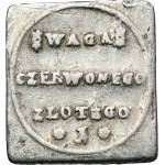 Auguste III Sas, poids 1756 ducat - ARGENT, TRÈS RARE