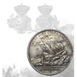 Stanislaus Leszczynski and Carolus XII, Medal of the alliance between Poland and Sweden 1705 - VERY RARE