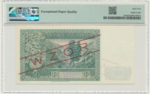 50 złotych 1939 - WZÓR - A 012345 - PMG 65 EPQ